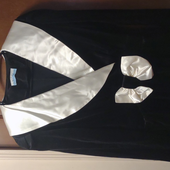 Vintage Just ducky holiday modest dress velor smocked - Picture 2 of 11